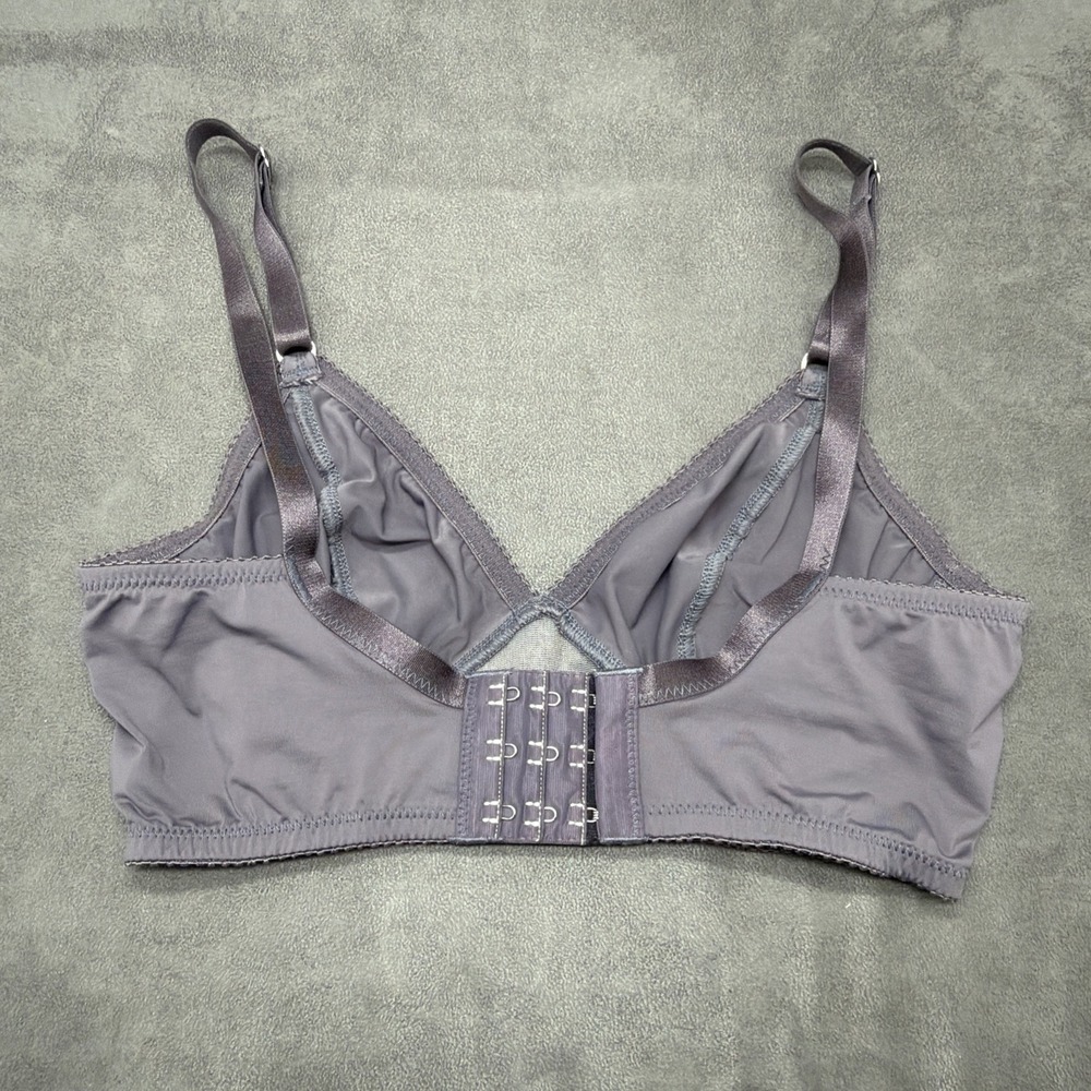 Anthropologie X FortNight Mira Long-line Bralette Grey Size 32C - Picture 2 of 6